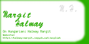 margit halmay business card